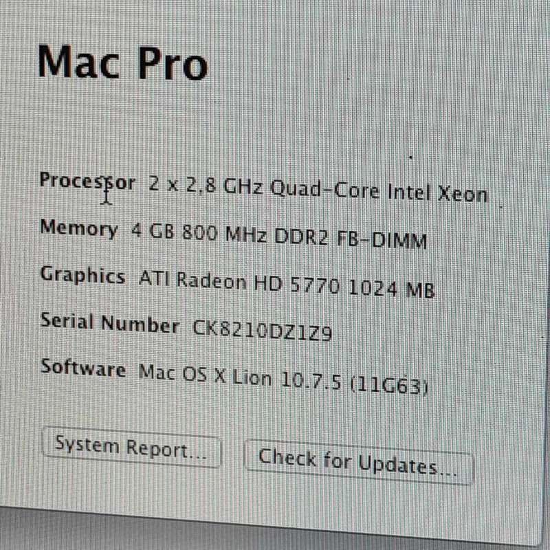 Apple Mac Pro 3.1 double 2 x Xeon CPUs tower
