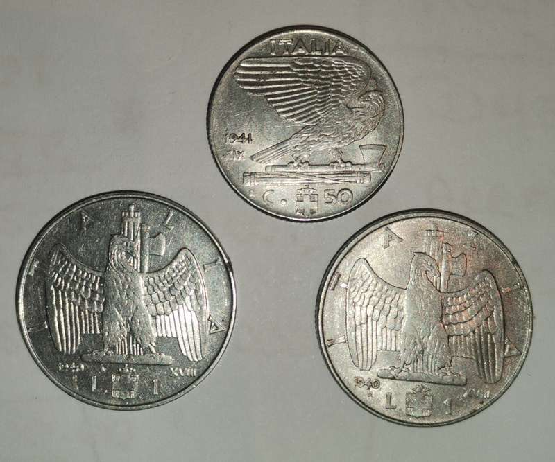 1940 & 1941 Italy coins