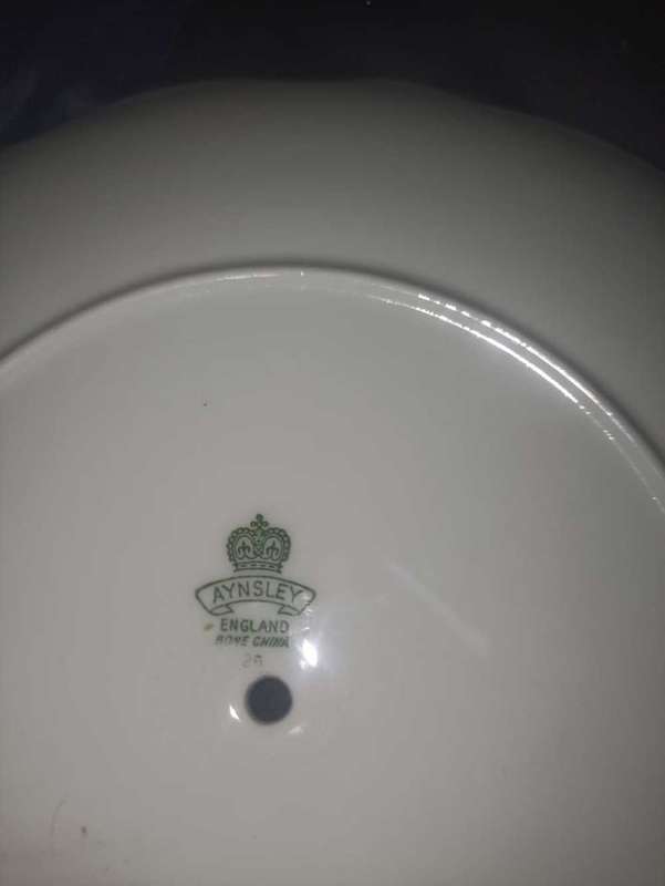 Porcelain cake plate made in England