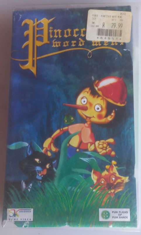 Pinocchio word mens VHS