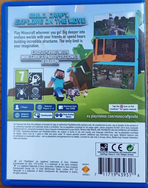 Minecraft for PSVita