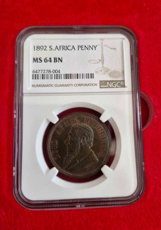 *1892 ZAR Kruger Set - Penny to Pond All graded