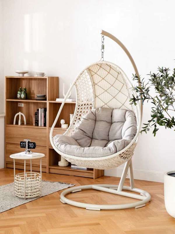 Boho Nordic Indoor Outdoor Swing Eggshaped Patio study Lounge Decor Swing Chair