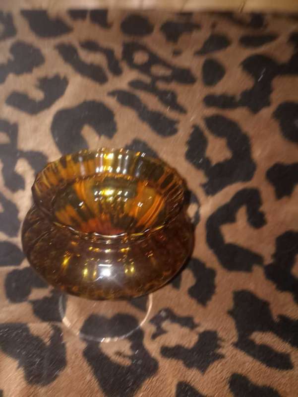 Amber Brown vintage Vase 1960