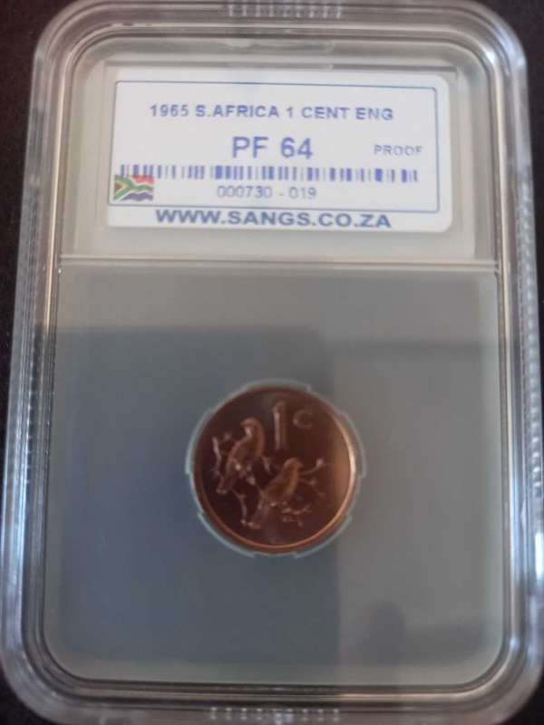 THE POPULAR 1965 GRADED PROOF SET.  PF64