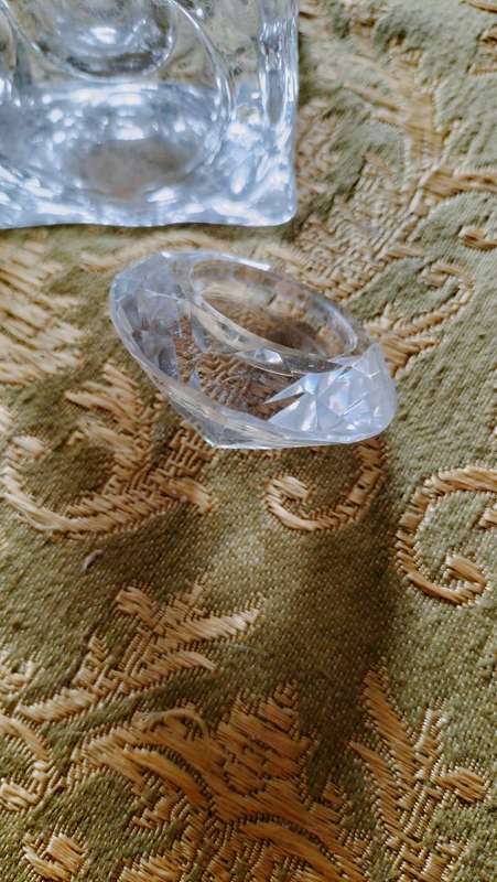 Pressed Glass  Inkwell with lid