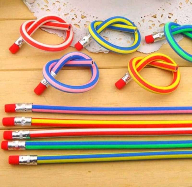 6PCS Flexible Bendy Pencils  Learning Toy, Party Gift & Decoration (Random Color)