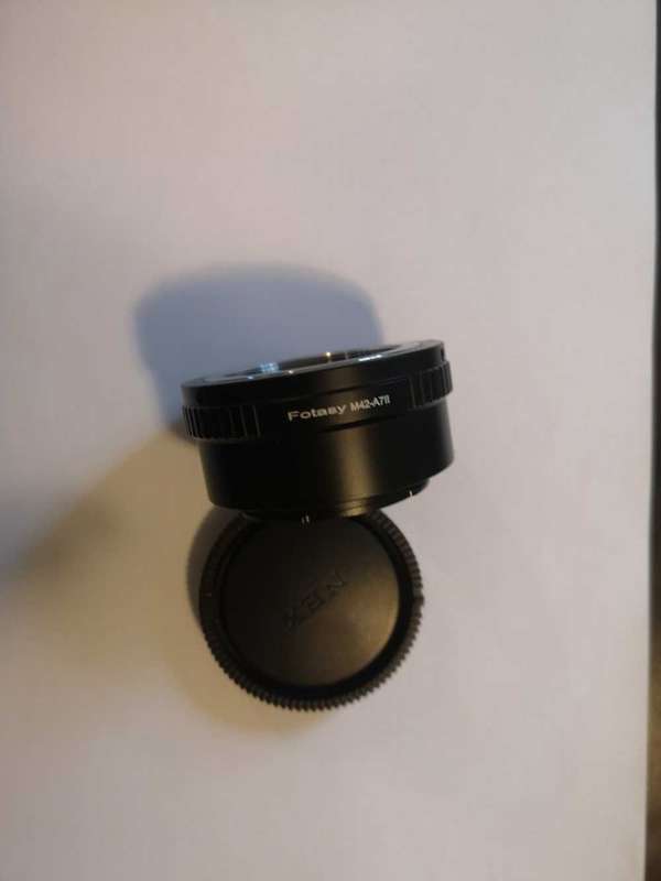 M42 to Sony E mount adapter with rear lens cap