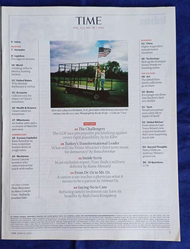 Time magazine June 27, 2011
