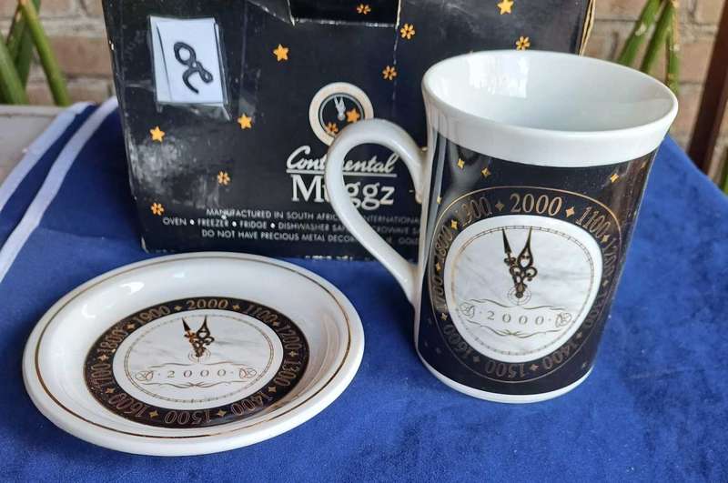 2000 coffee mug and coaster