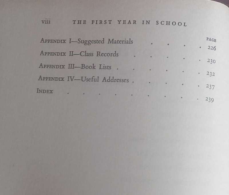 The first year in school