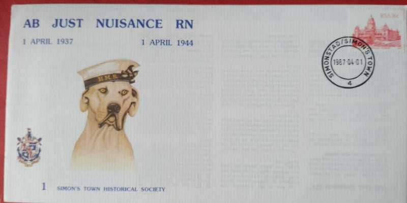 Navy fdc#1 simons town historical society 1987