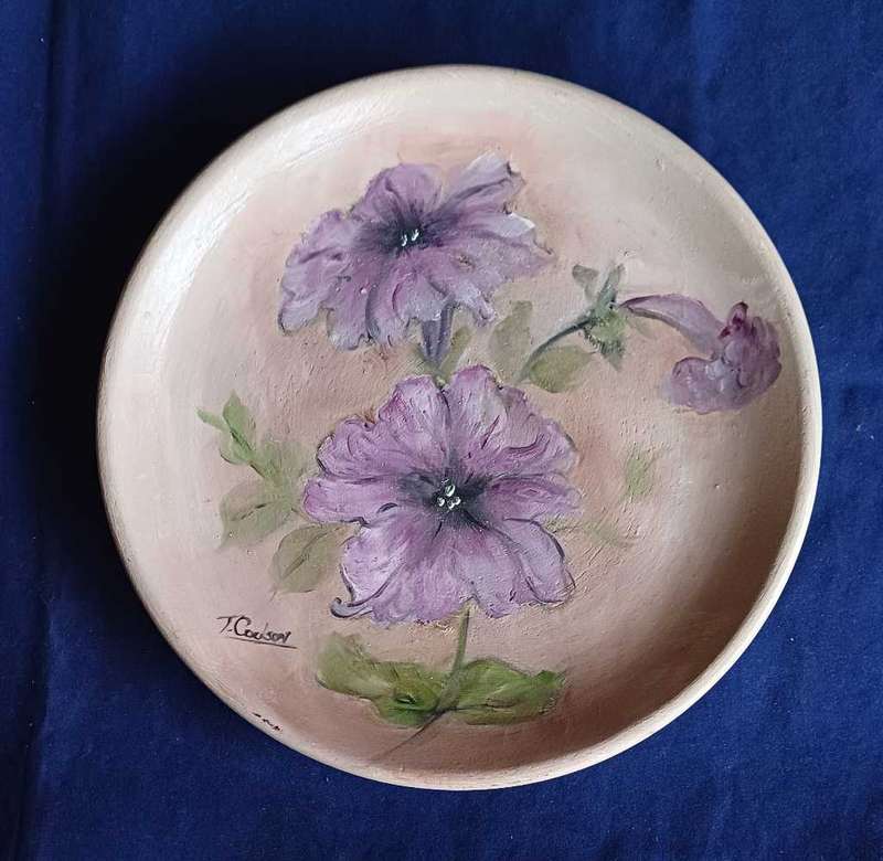 Hand painted plate