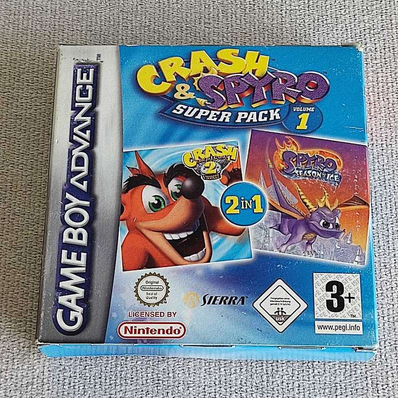 Crash & Spyro Super Pack Volume 1 Gameboy Advance Gba