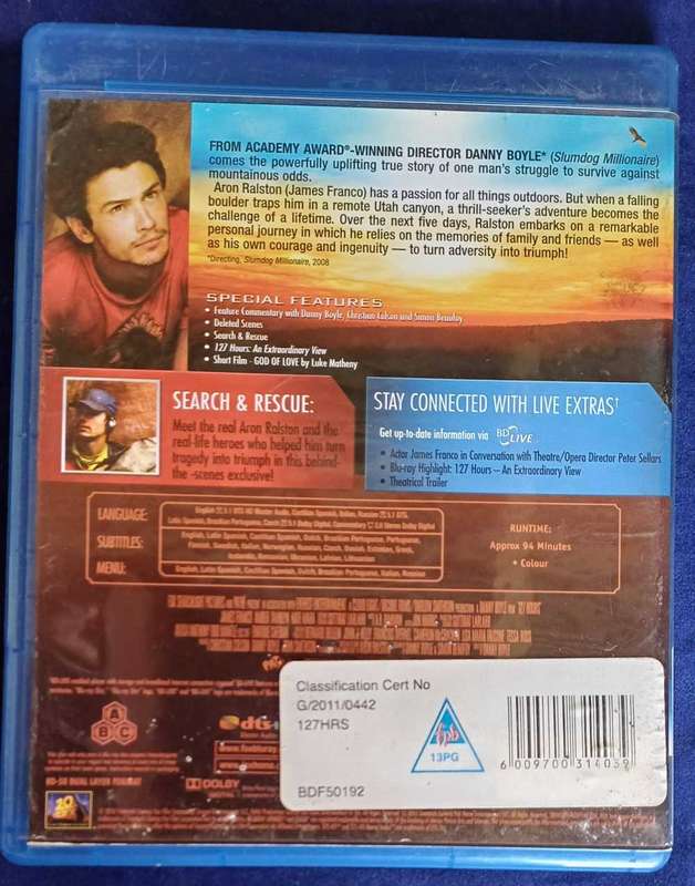 127 Hours *Blue ray dvd*