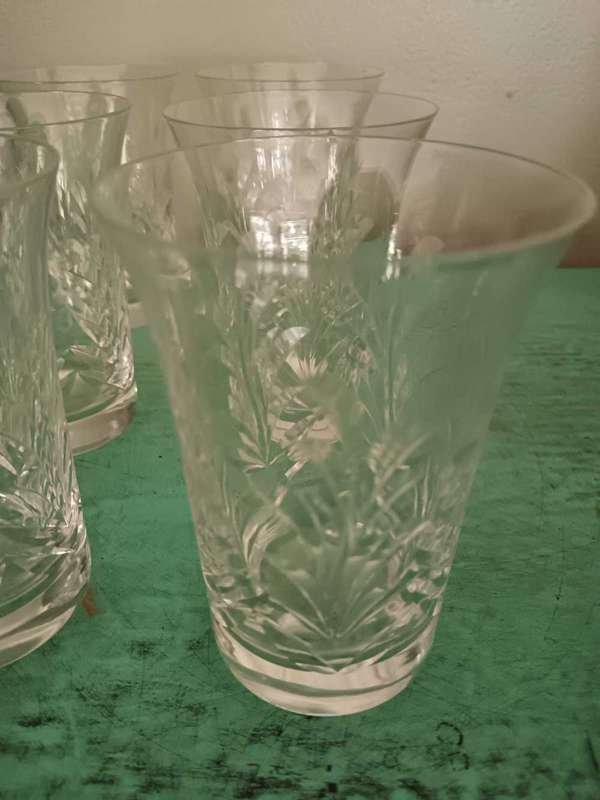 Set of 6 Stuart Crystal  Water Glasses