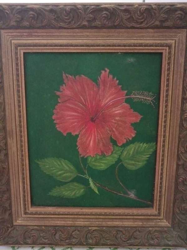 Framed Hibuscus Painting by GJC  for Fangsa Only
