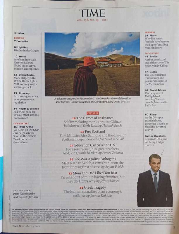 Time magazine November 14, 2011