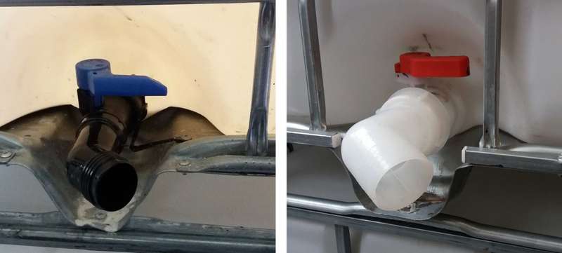 1000L Flowbin 50mm  Outlets - Spouts
