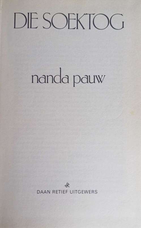 Die soektog deur Nanda Pauw