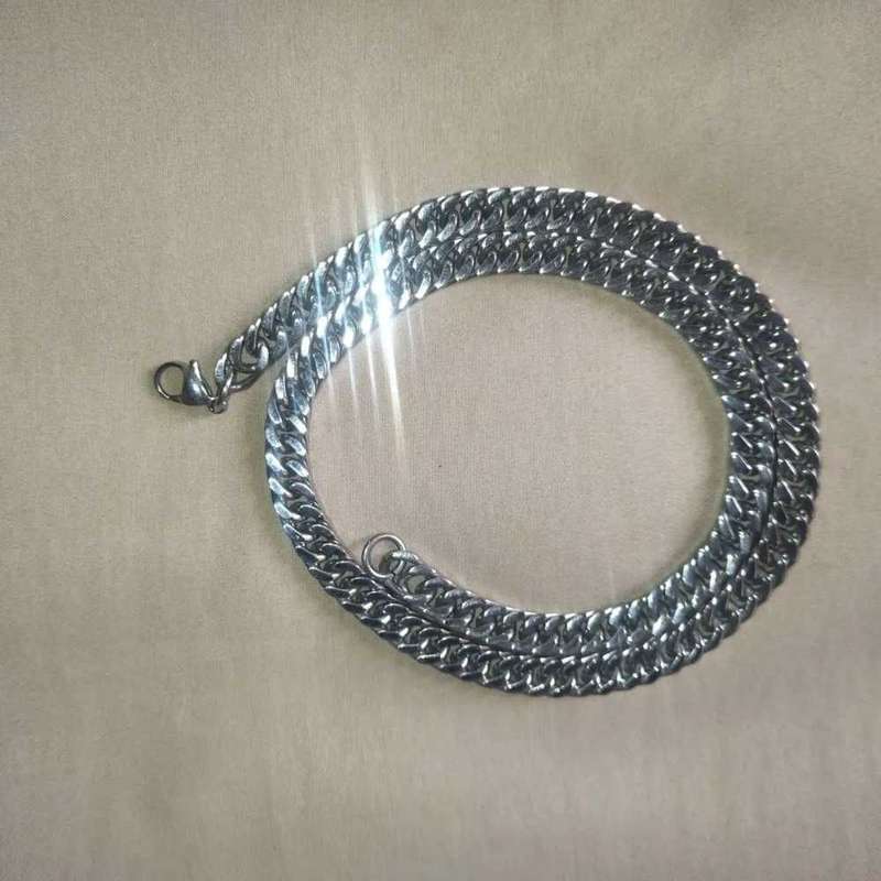 Heavy Punk Cuban Stainless Steel Curb 16mm Punk Style Necklace Men SILVER