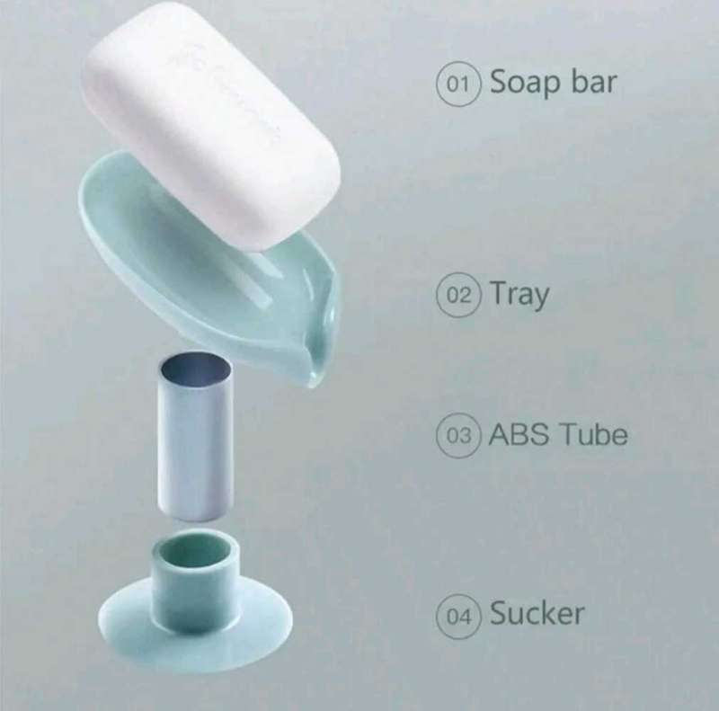 2pcs No-Drill Suction Cup Soap Shelf | Wall-Mounted Drainable Storage Rack for Bathroom & Kitchen