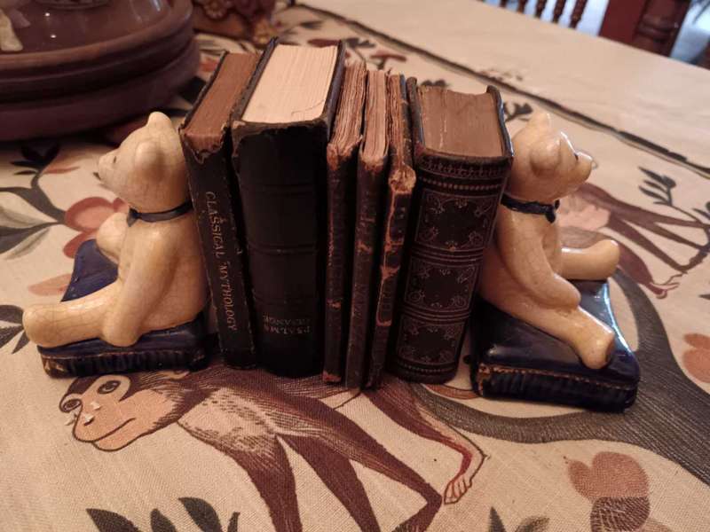 Porcelain Teddy Bear Book- Ends