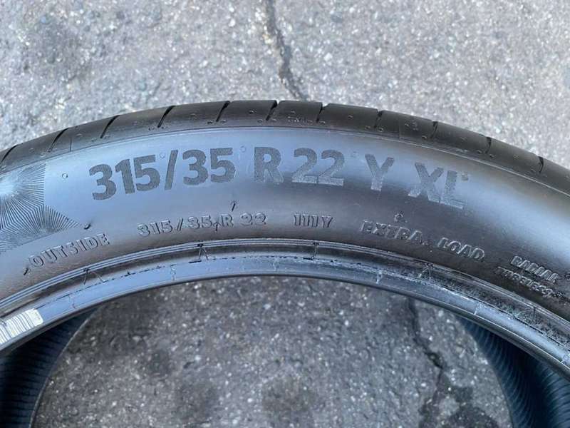 275/40/22 and 315/35/22 Continental Premium Contact 6Y XL SSR Runflat.