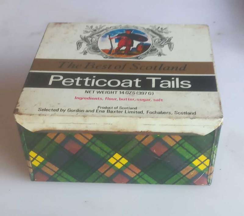 Vintage Petticoat tails tin