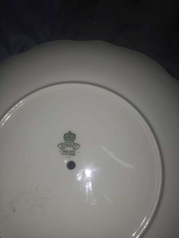 Porcelain cake plate made in England