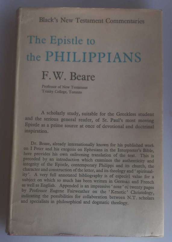 The Epistle to the Philippians by FW Beare