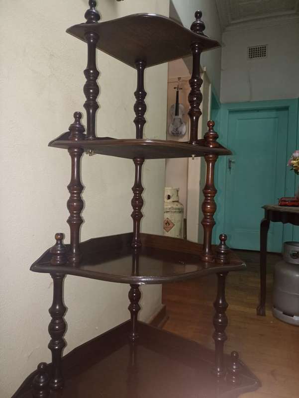 Vintage corner wooden table