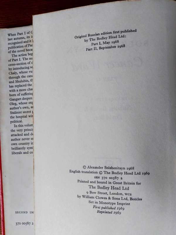 Cancer Ward, Part Two by Alexander Solzhenitsyn