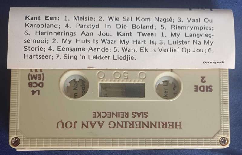 Sias Reinecke - Herinnering aan jou tape