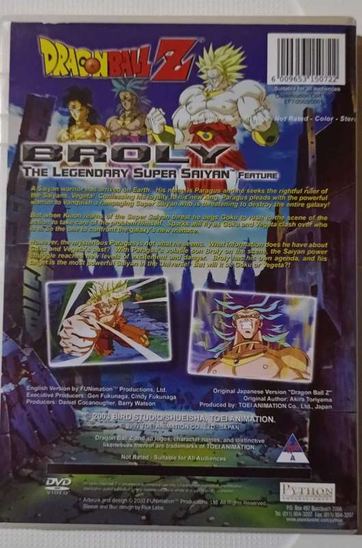 Dragon Ball Z BROLY - The Legendary Super Saiyan DVD