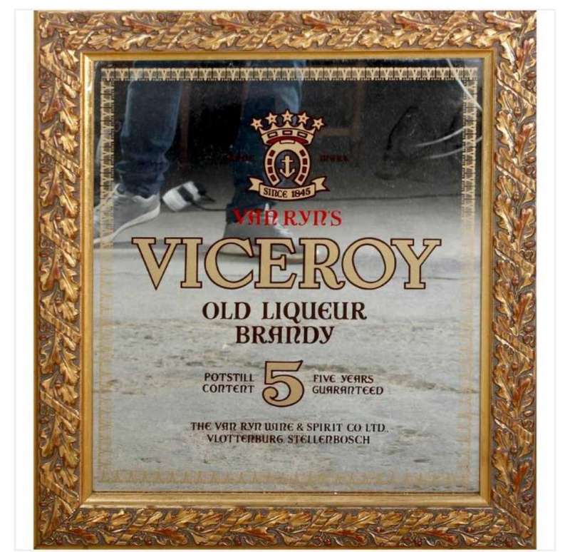 Vintage Gilt Framed Viceroy Brandy Mirror