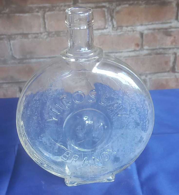 Yugoslav brandy bottle (empty)