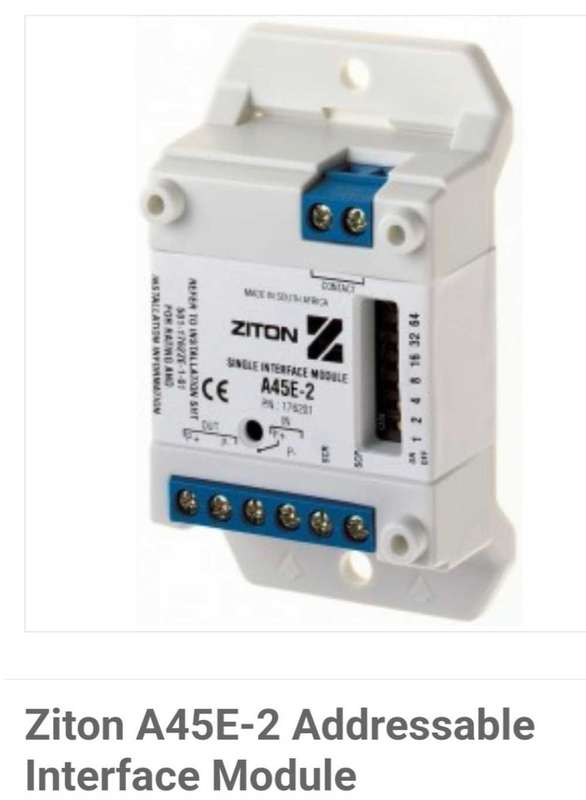 Ziton fire alarm E45e interface