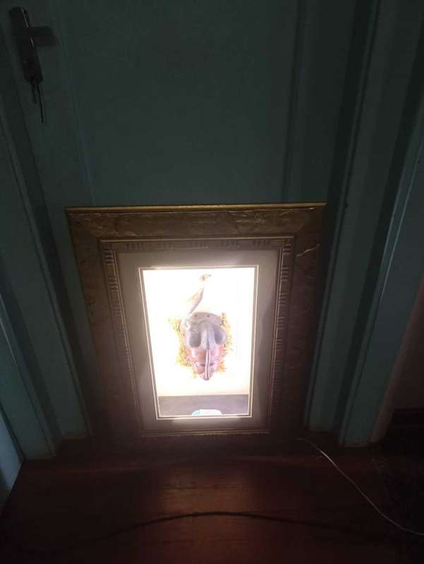 Foreign art sculpture framed