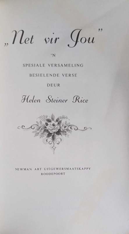 Net vir jou deur Helen Steiner Rice
