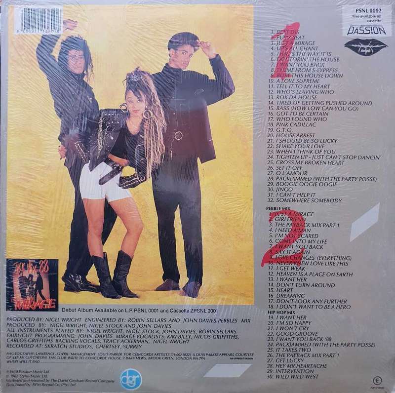 Mirage - Jack Mix In Full Effect - Stylus Music - 12` Single, Import Mint
