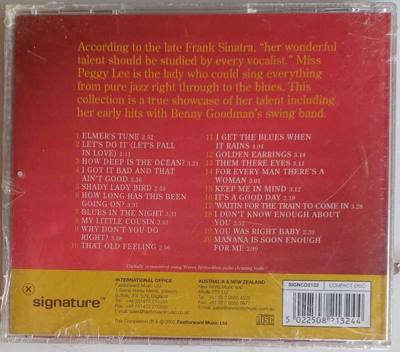Peggy Lee cd *sealed*