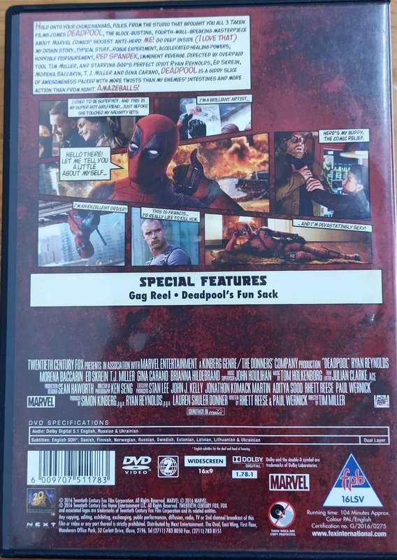 Deadpool on DVD