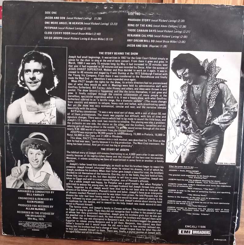 AUOTOGRAPHED LP RECORD BY RICHARD LORING & ALVON COLLISON