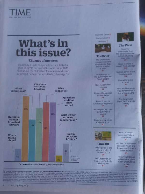 Time magazine July 6/July 13, 2015