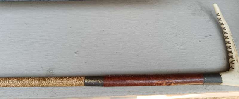 Antique Riding Crop with Antler Handle