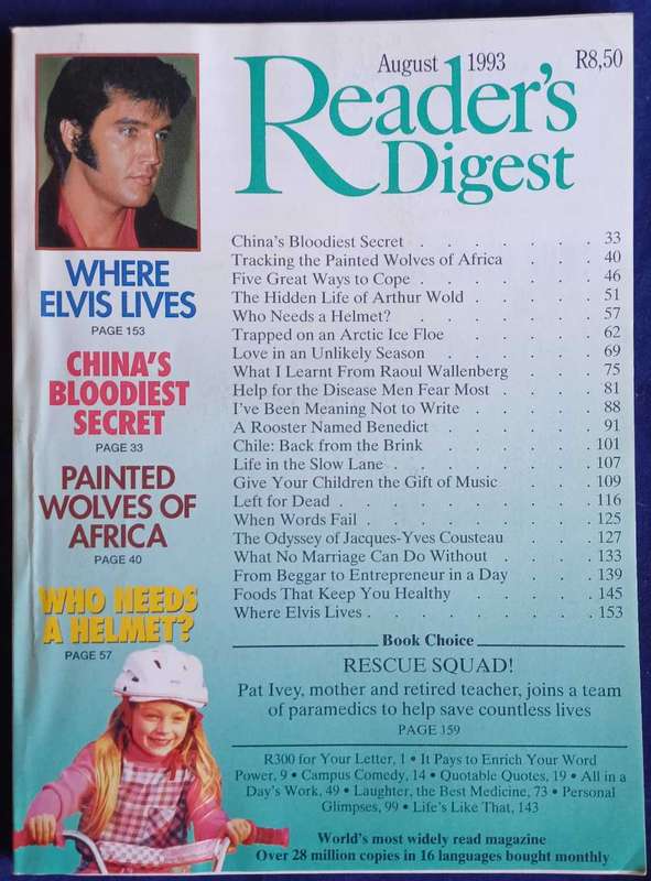 Reader's digest magazine August 1993