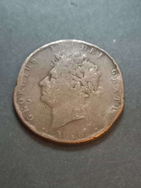 1826 Great Britain Half penny. Worn