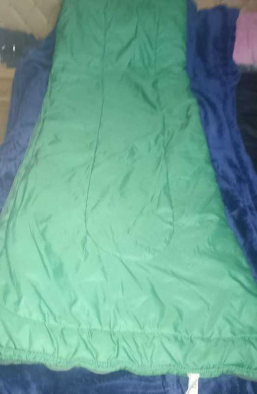 Single bed sleeping bag with blanket