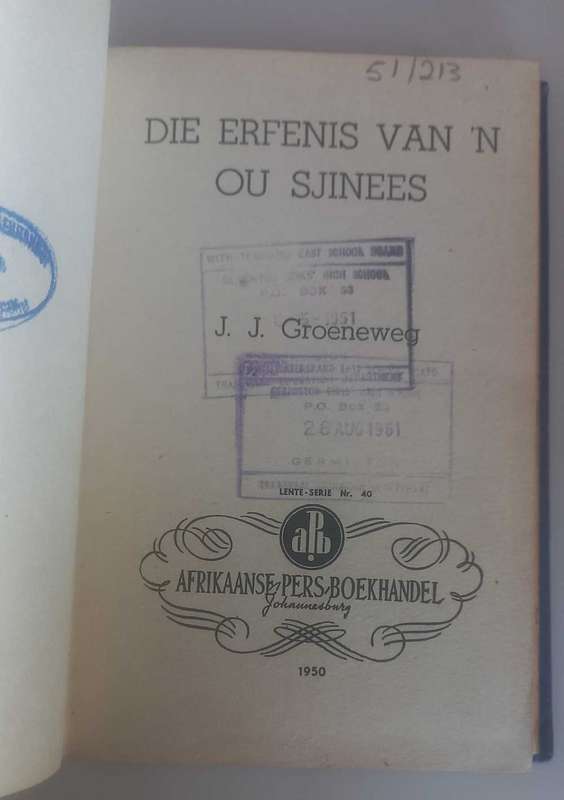 Die erfenis van `n ou Sjinees deur Groeneweg